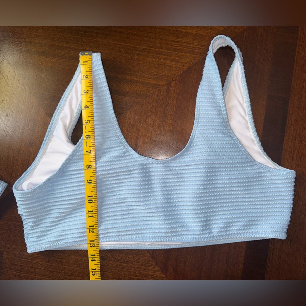 Baby Blue Ribbed Bikini Set - Picture 9 of 9
